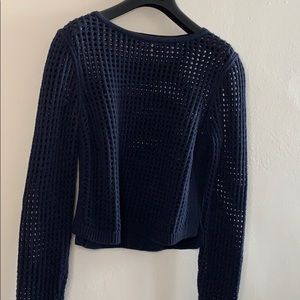 Rebecca Taylor Dark navy see through sweater